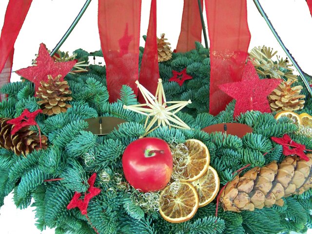Adventskranz, hängend