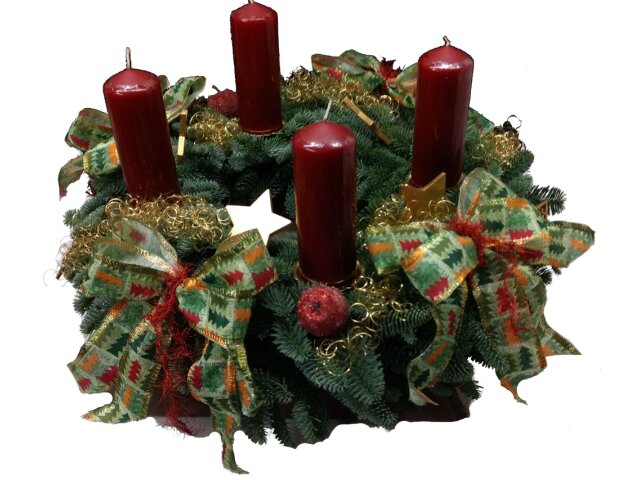 Adventskranz Schleifen 30 cm
