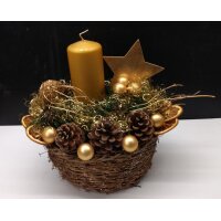 Adventsgesteck Goldstern