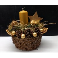 Adventsgesteck Goldstern